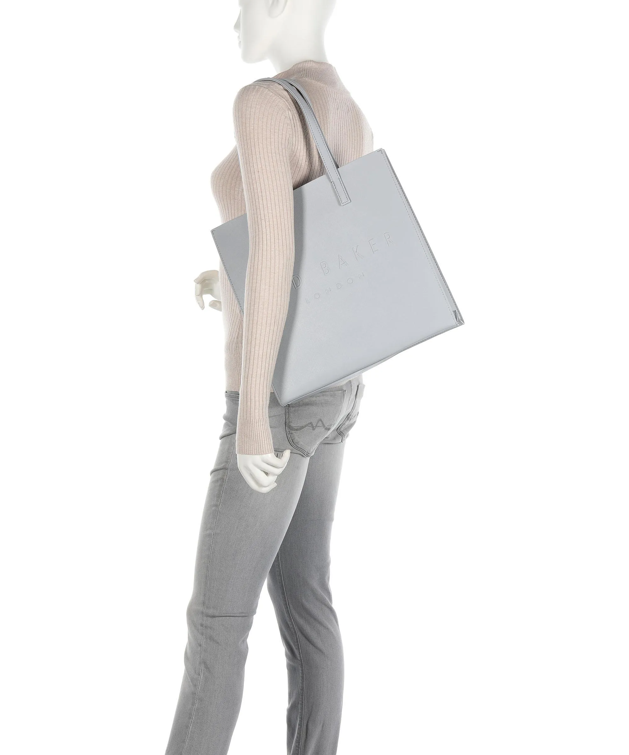  Ted Baker Soocon Borsa shopper plastica grigio chiaro  