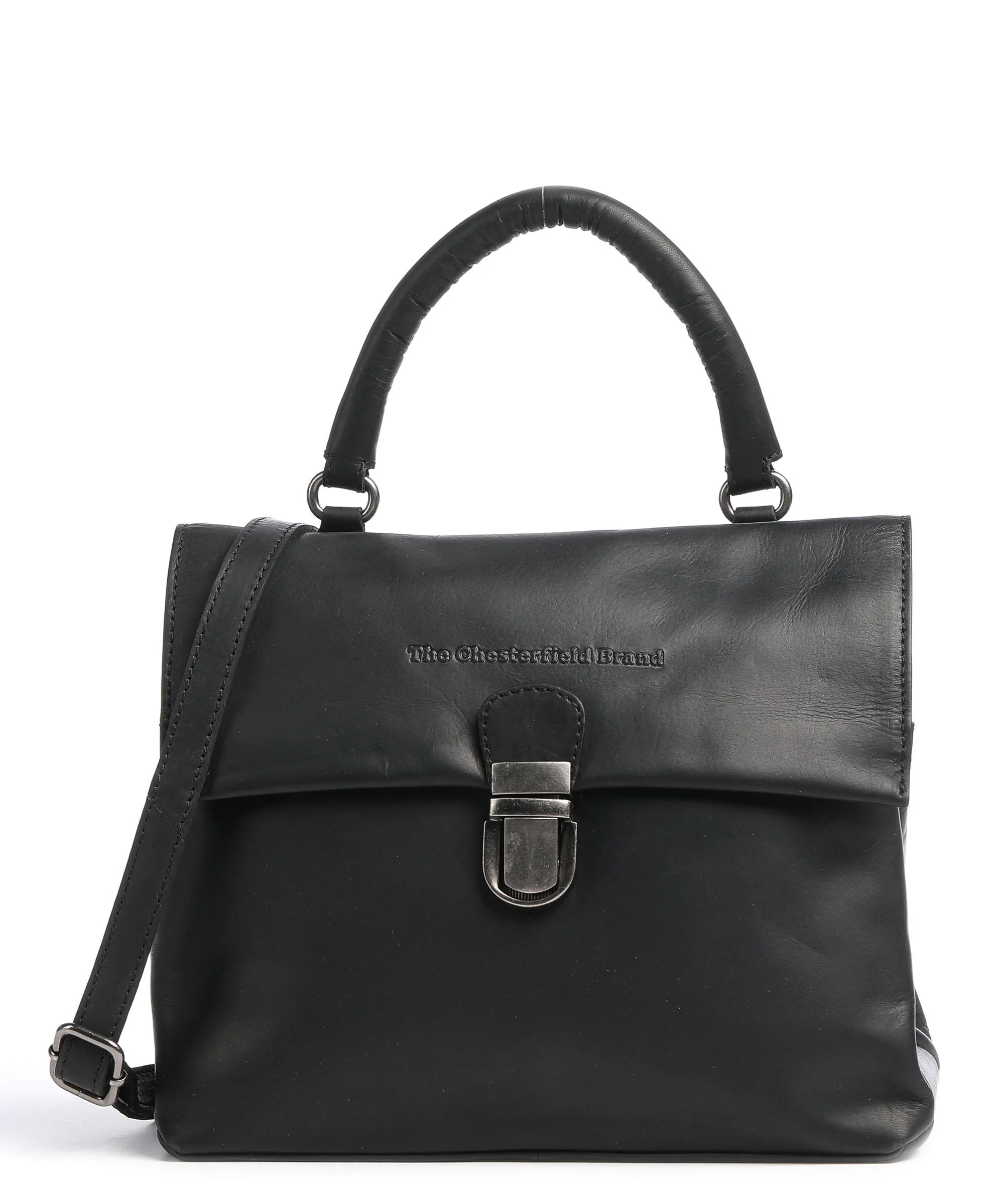  The Chesterfield Brand Rianne Borsa a mano pelle liscia nero  