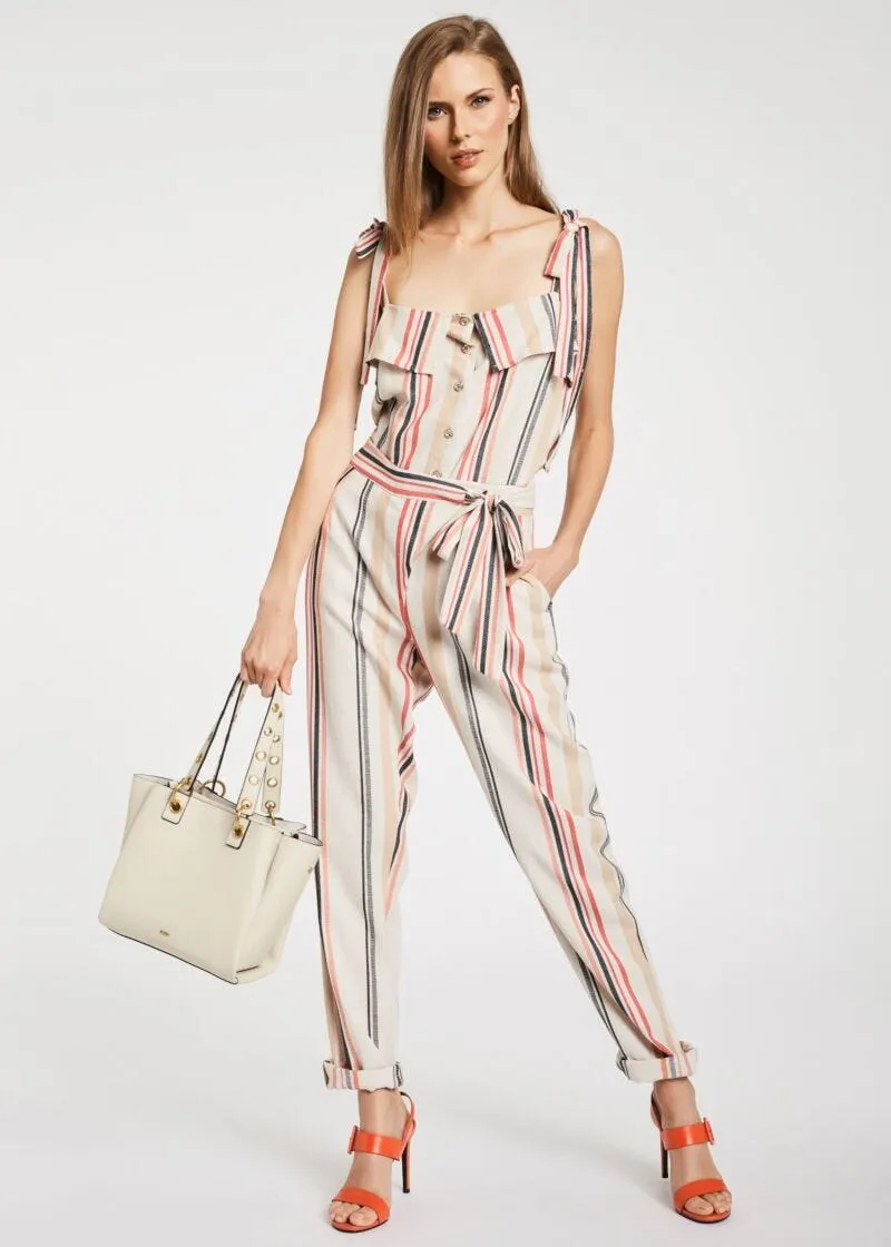 Top a righe con bottoni