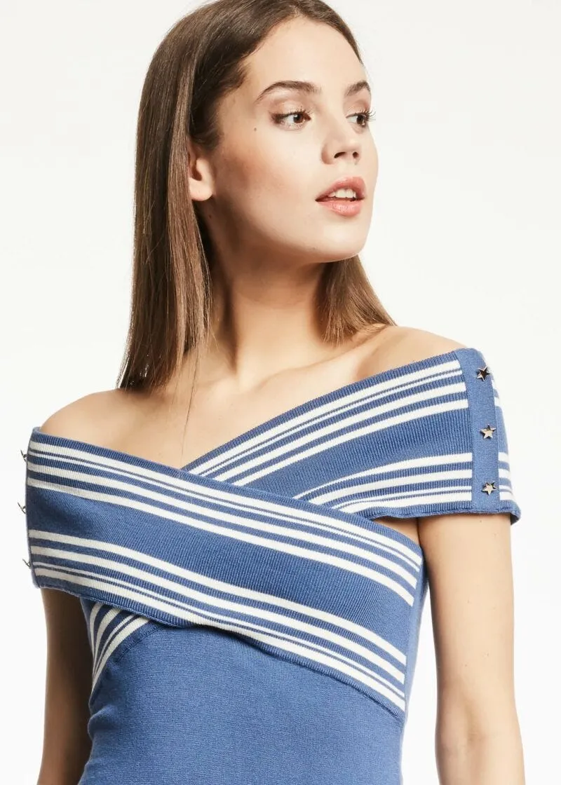 Top in misto viscosa