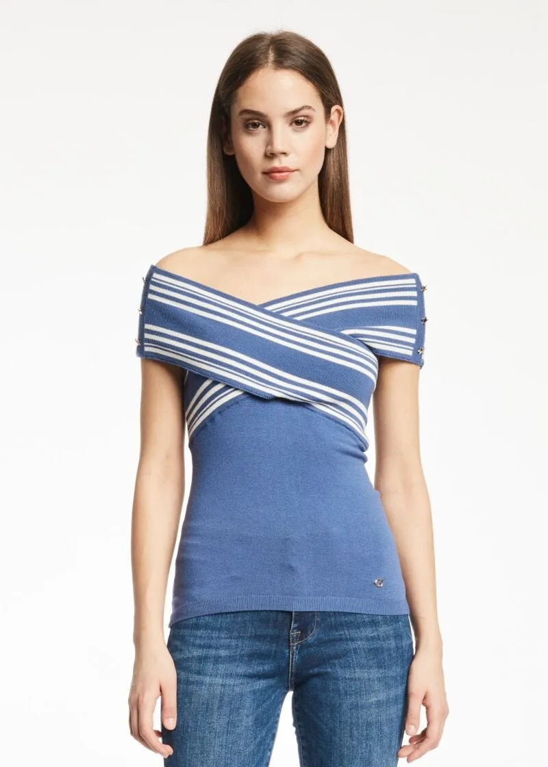 Top in misto viscosa