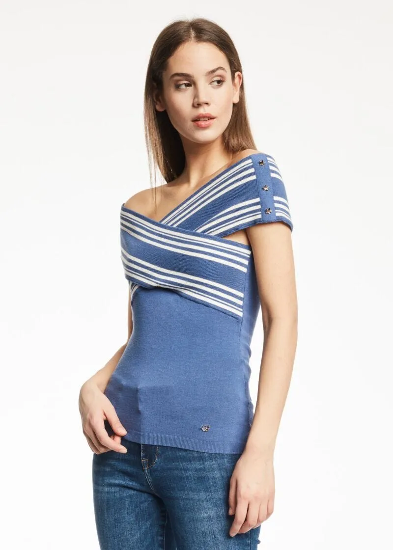 Top in misto viscosa