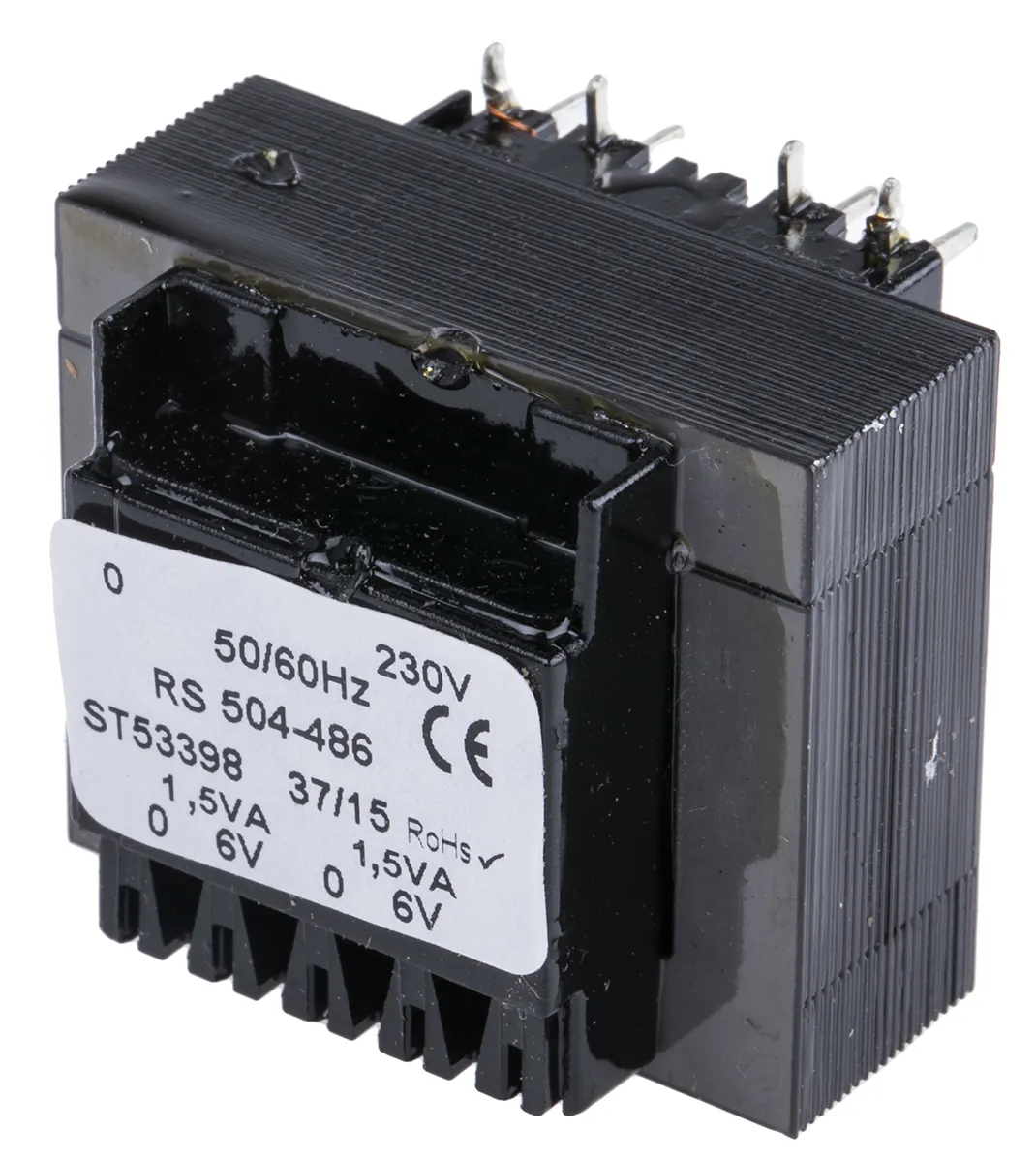 Trasformatore per PCB RS PRO, 3VA, primario 230V ca, secondario 6V ca, 2 uscite