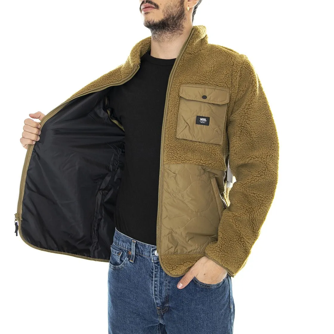 Vans Weber Nutria - Giacca Invernale Collo Alto Uomo Verde    