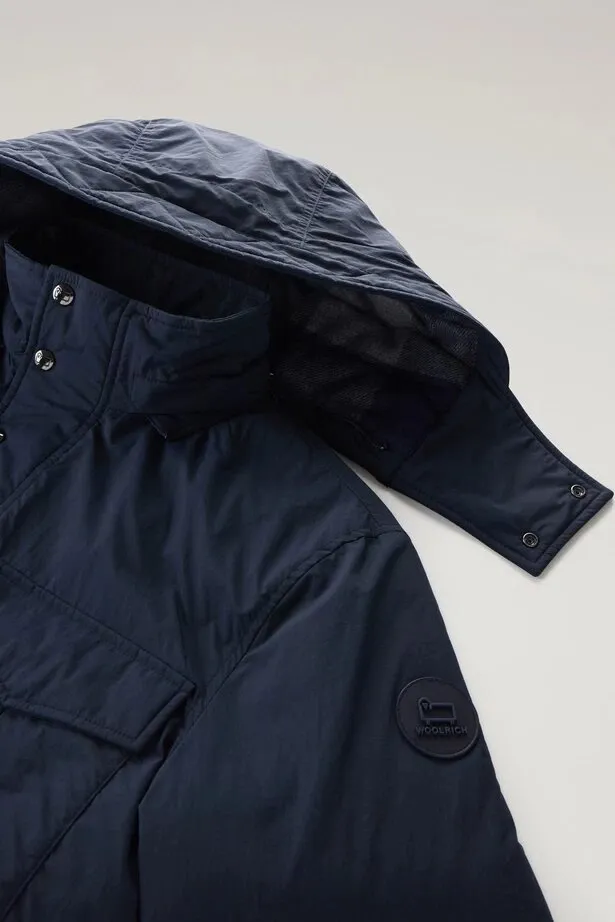 WOOLRICH Giacca Field Aleutian in nylon Taslan con cappuccio removibile