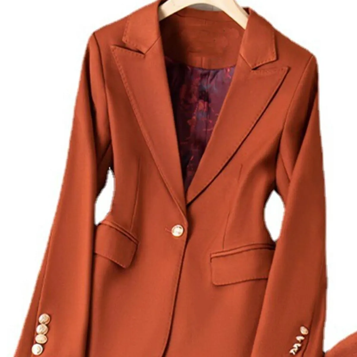 Xfpv Donna Casual Singolo Bottone Slim Manica Lunga Kaki Giacca di Lana Temperamento Cappotto Giacca Moda Nuova Marea Autunno 20