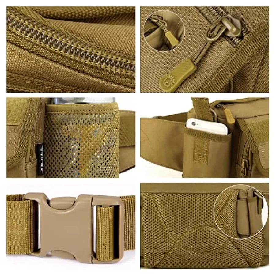 Yakmoo Grande Marsupio Sportivo Impermeabile Molle Sistema Borsetta a Tracolla Militare Tattico Borsa per Outdoors 240570819
