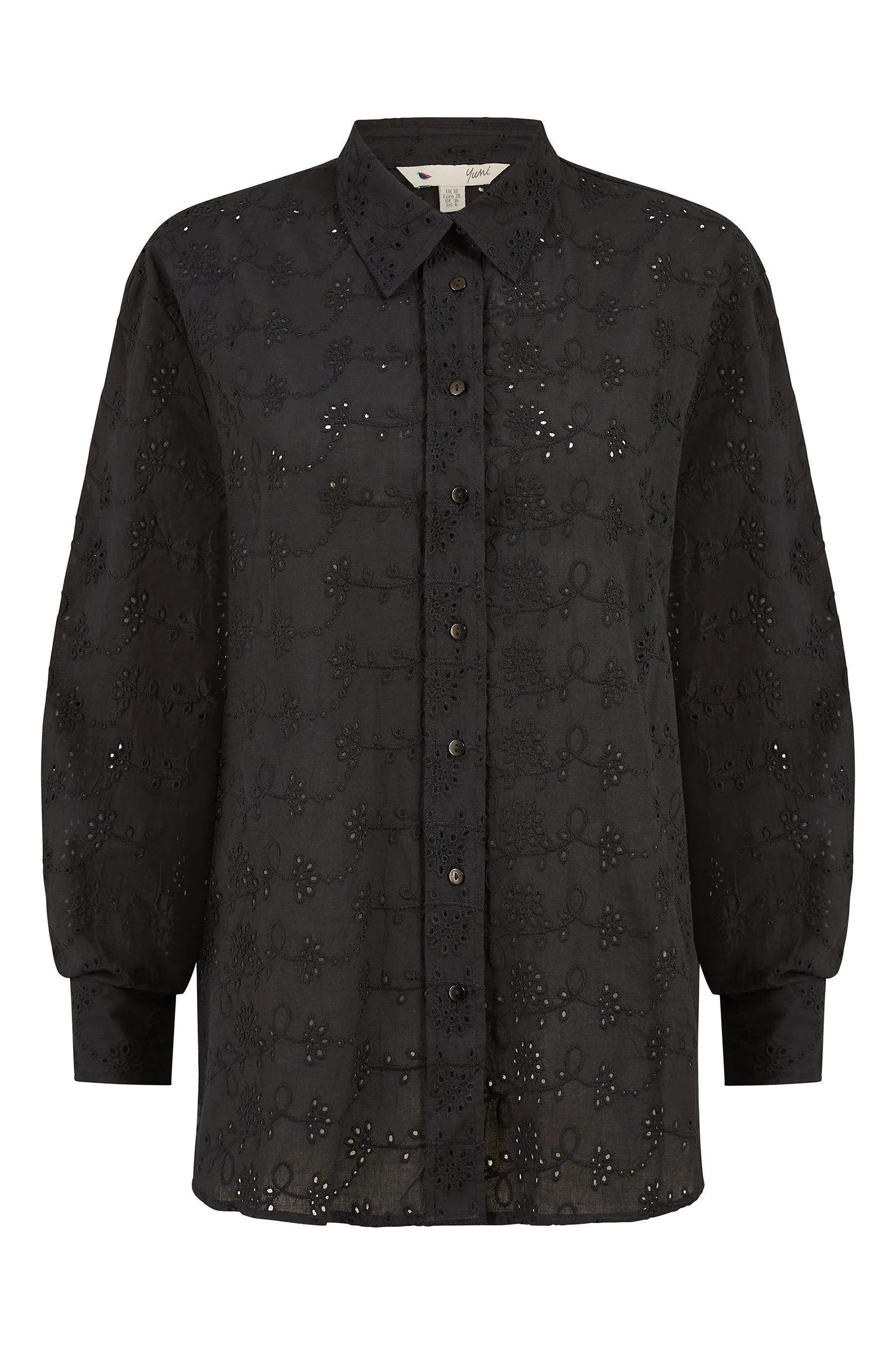 Yumi Relaxed 100% Camicia in ricamo di cotone inglese    