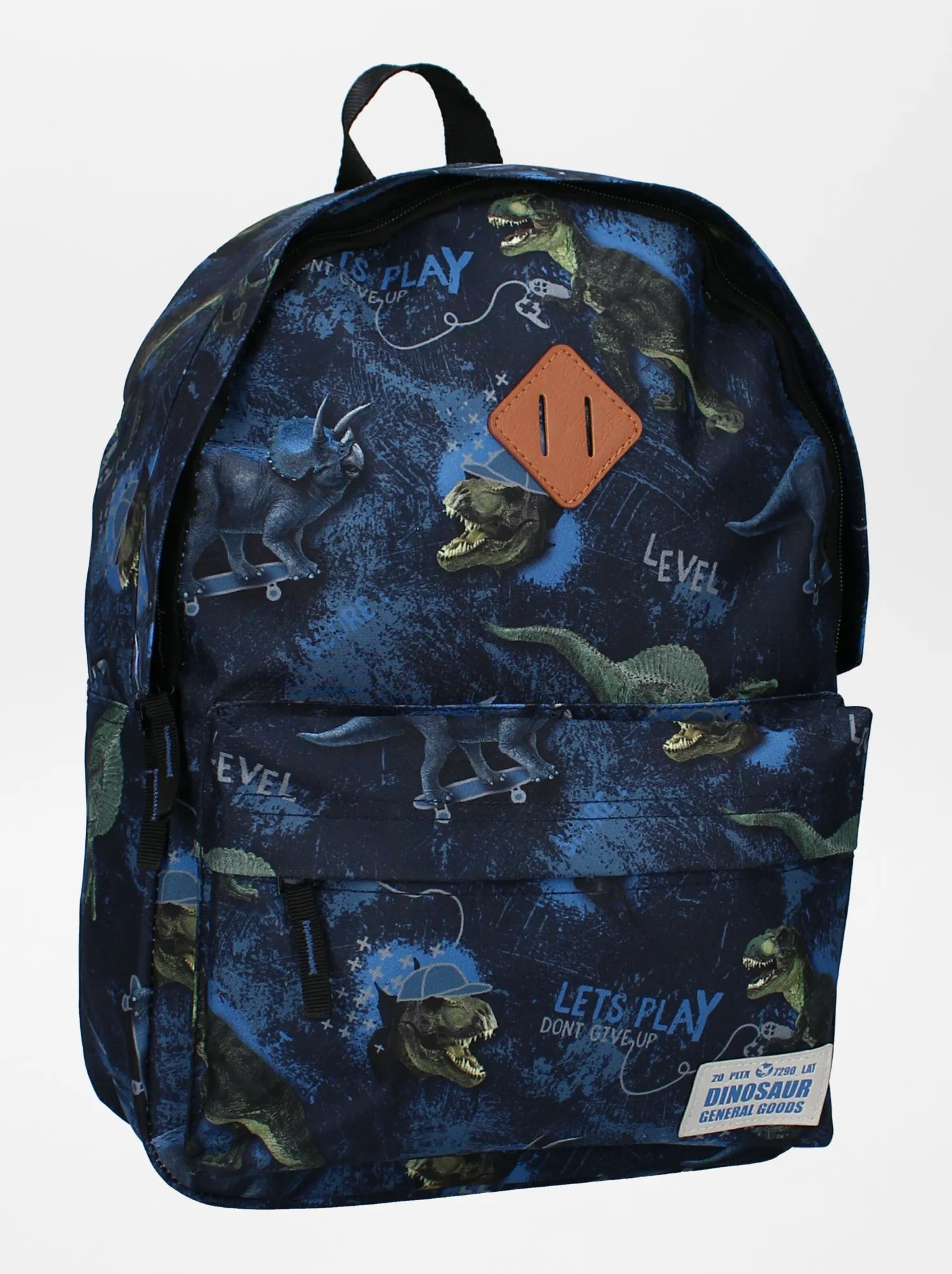 Zaino con stampa dinosauri - blu