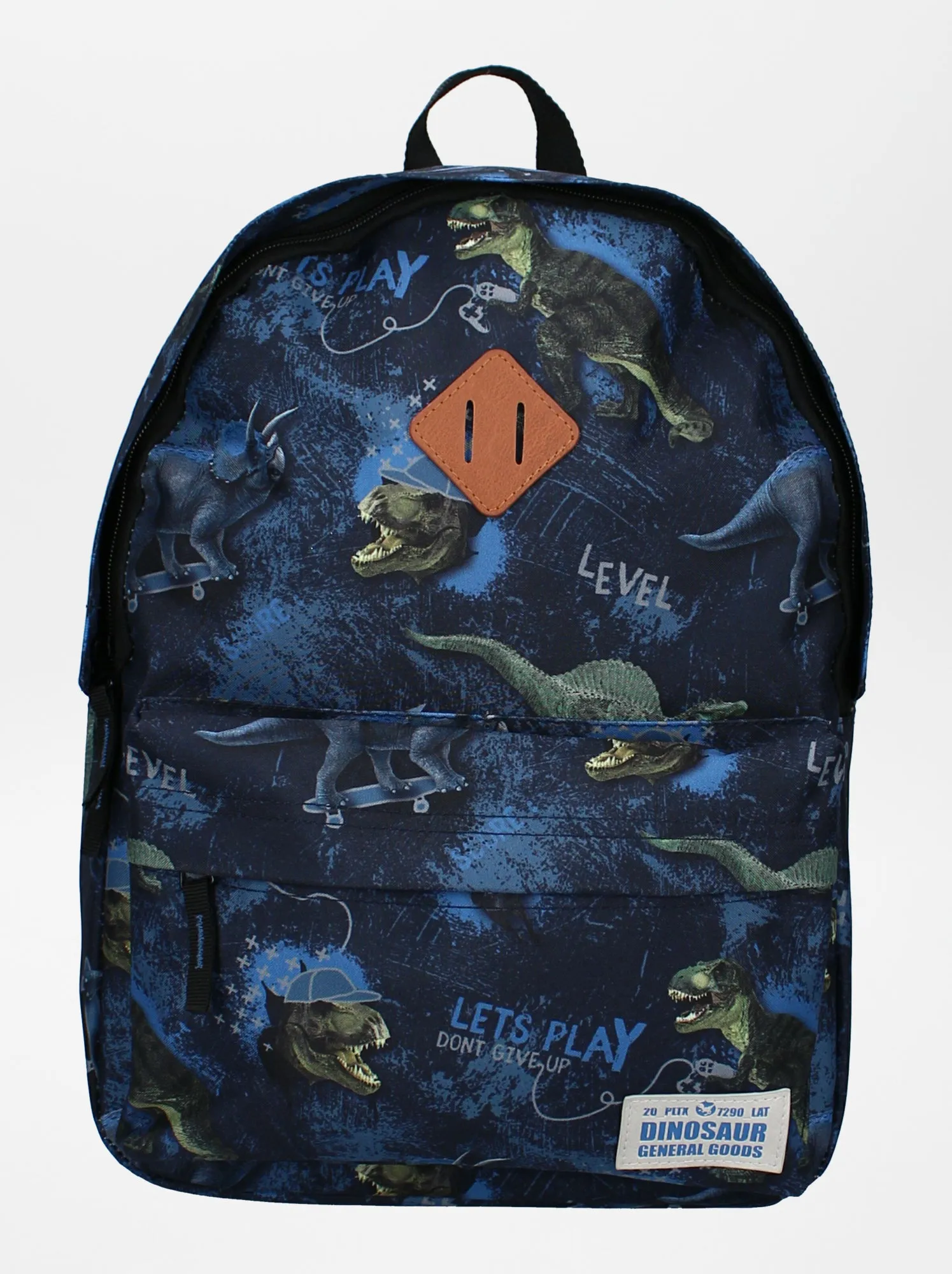 Zaino con stampa dinosauri - blu